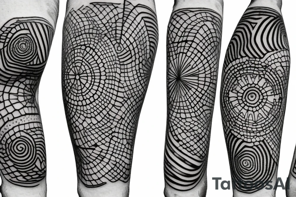 coconut one line tattoo idea
