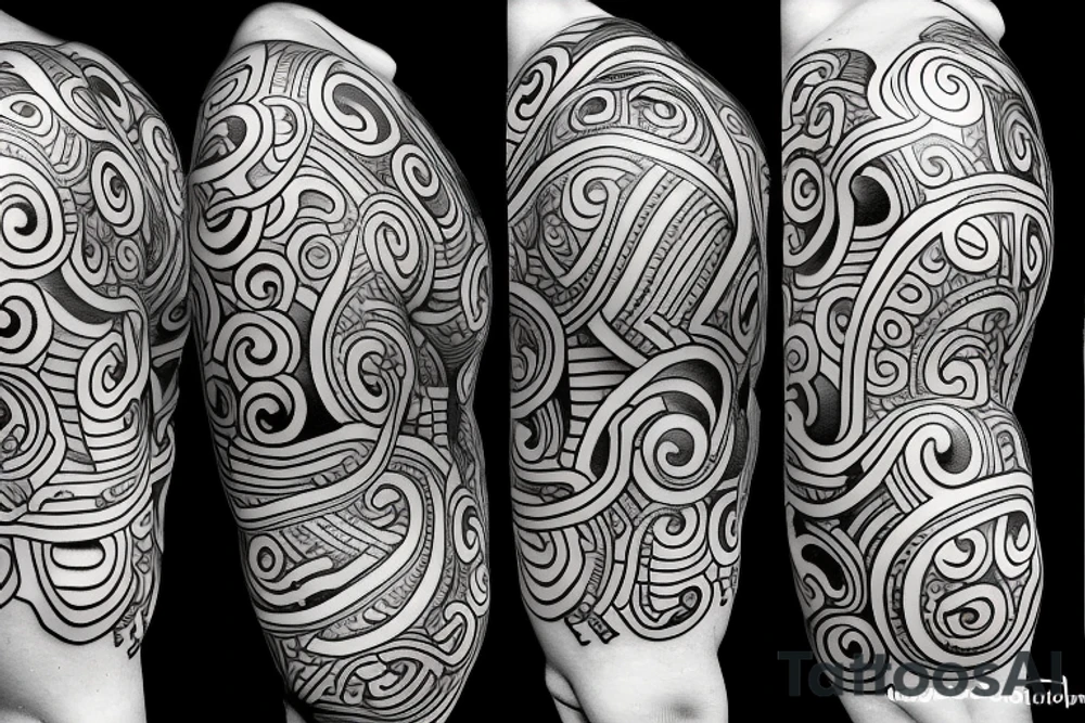 coconut one line tattoo idea