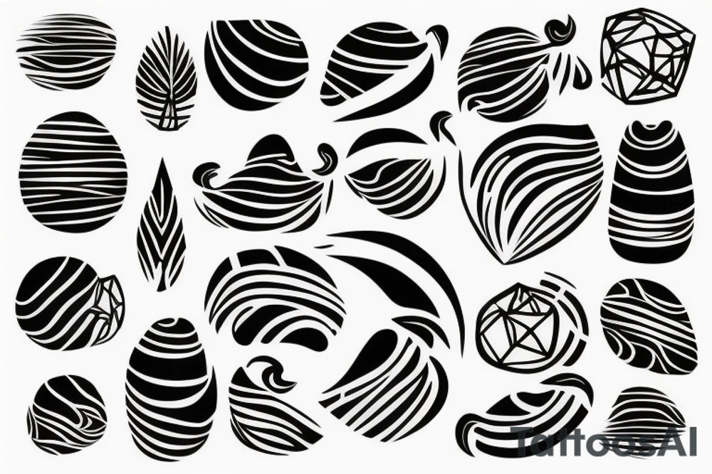 coconut one line tattoo idea