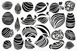 coconut one line tattoo idea