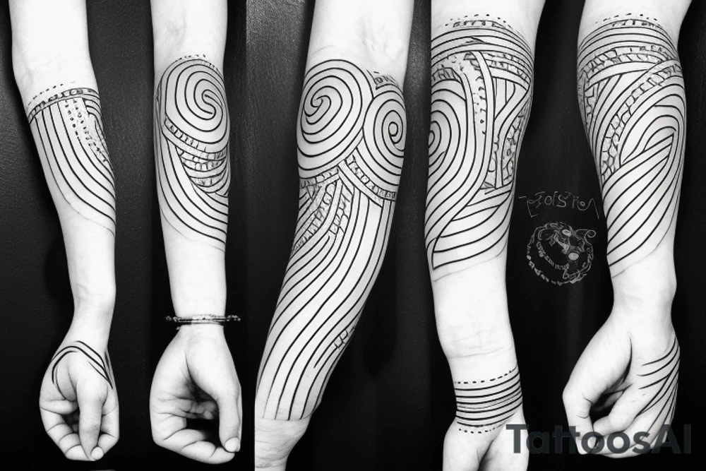 coconut one line tattoo idea
