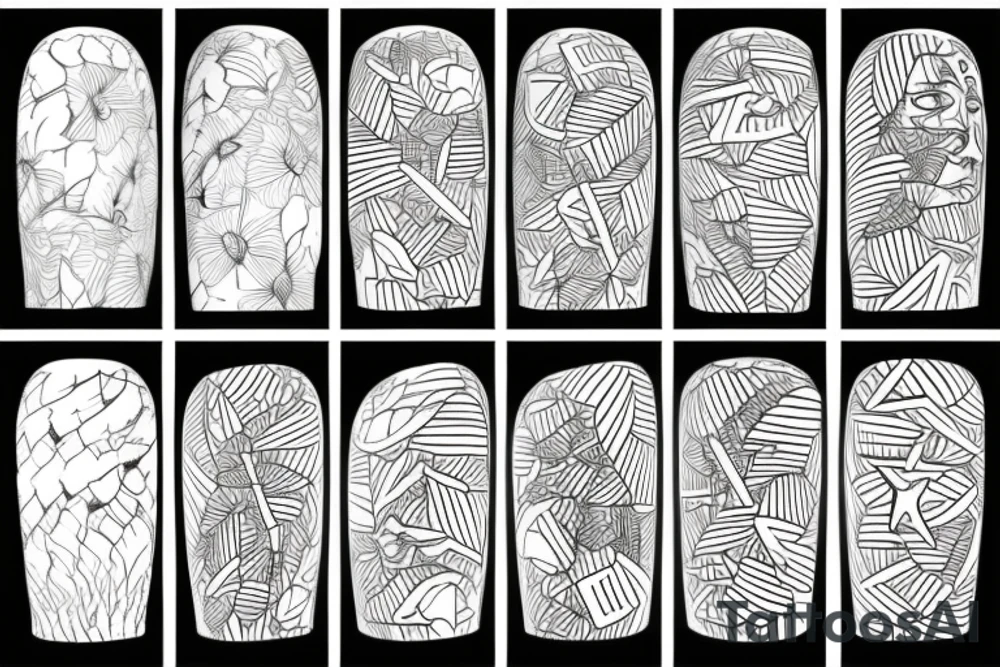 coconut one line tattoo idea