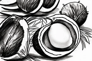 coconut in words tattoo idea