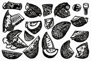 coconut in words tattoo idea