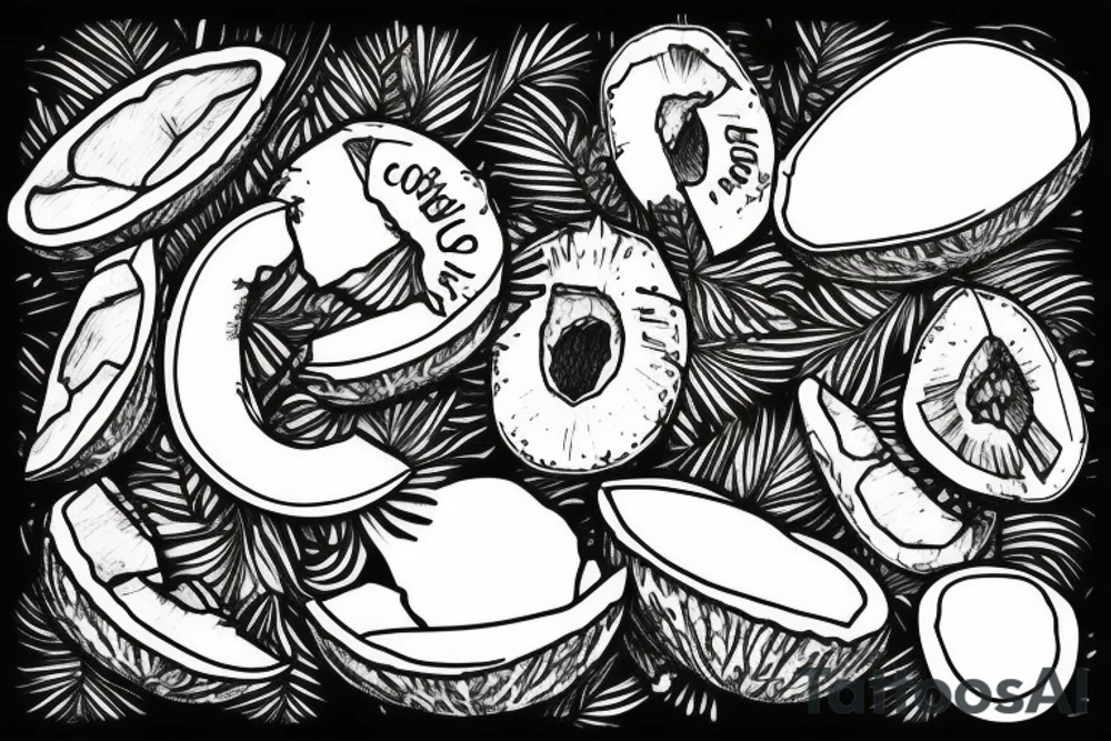 coconut in words tattoo idea