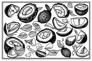 coconut in words tattoo idea