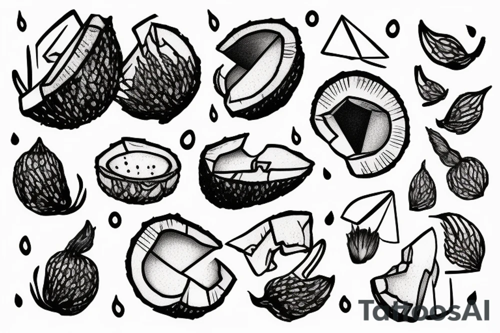 coconut in words tattoo idea