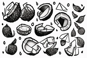 coconut in words tattoo idea