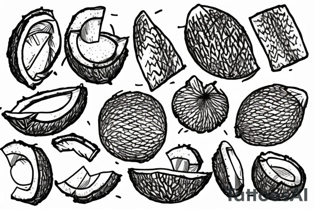 coconut in words tattoo idea