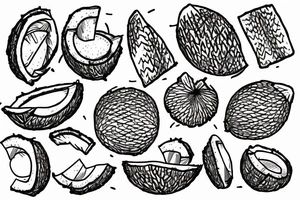coconut in words tattoo idea