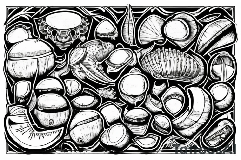 coconut in words tattoo idea