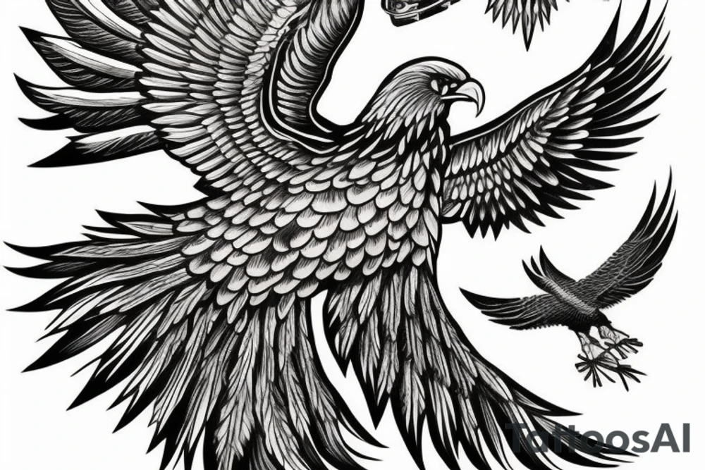 Roman eagle tattoo idea
