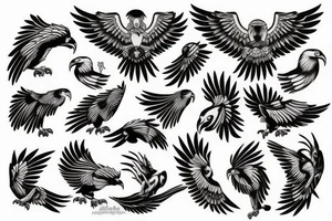 Roman eagle tattoo idea
