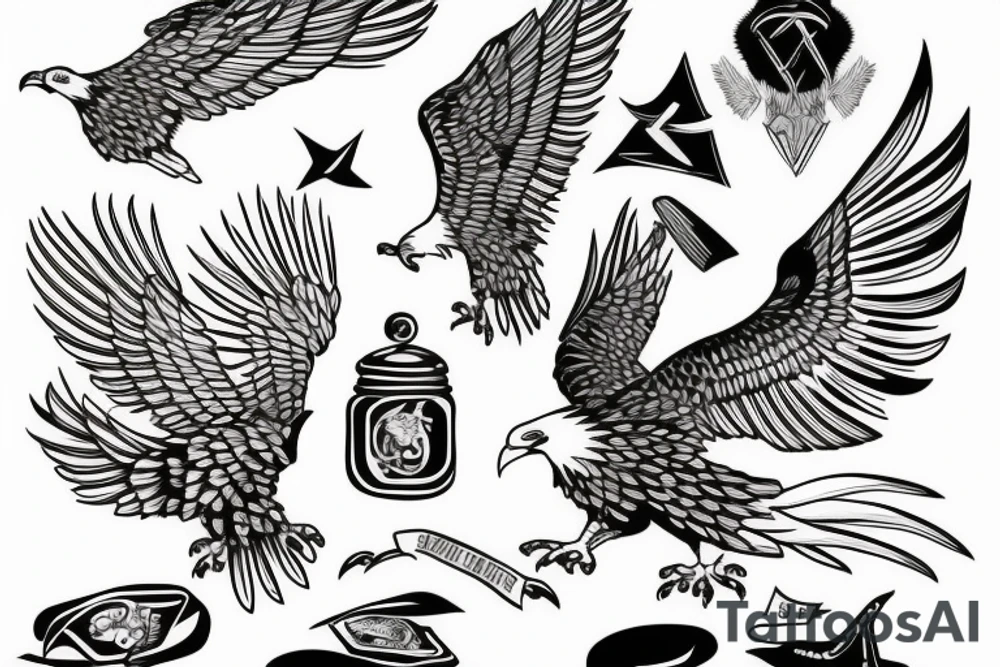 Roman eagle tattoo idea