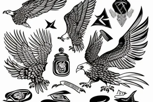 Roman eagle tattoo idea