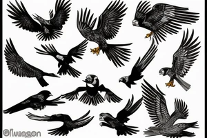 falcon hunting tattoo idea