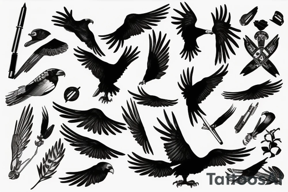 falcon hunting tattoo idea