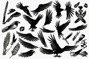 falcon hunting tattoo idea