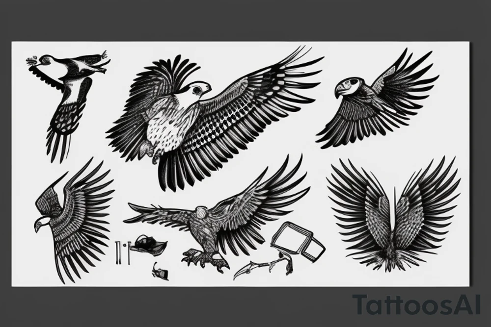 falcon diving tattoo idea