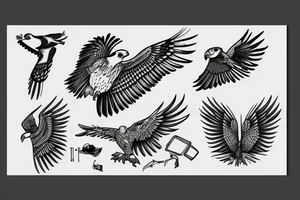 falcon diving tattoo idea