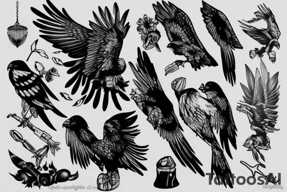 falcon diving tattoo idea