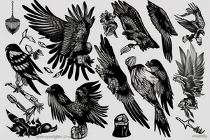 falcon diving tattoo idea