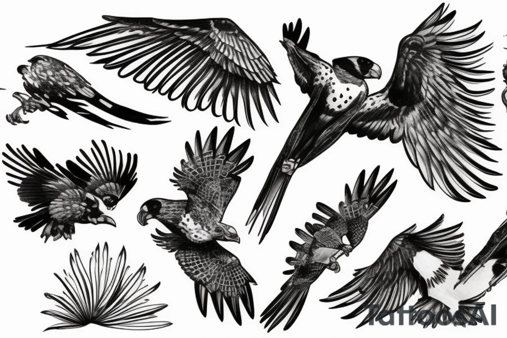 falcon diving tattoo idea
