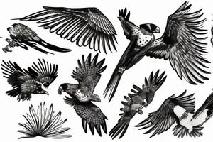 falcon diving tattoo idea