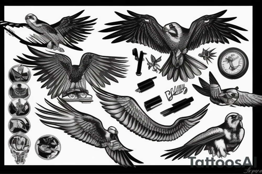 falcon diving tattoo idea