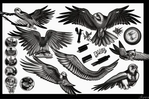 falcon diving tattoo idea