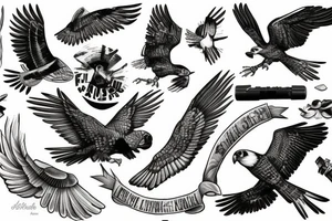 falcon diving tattoo idea