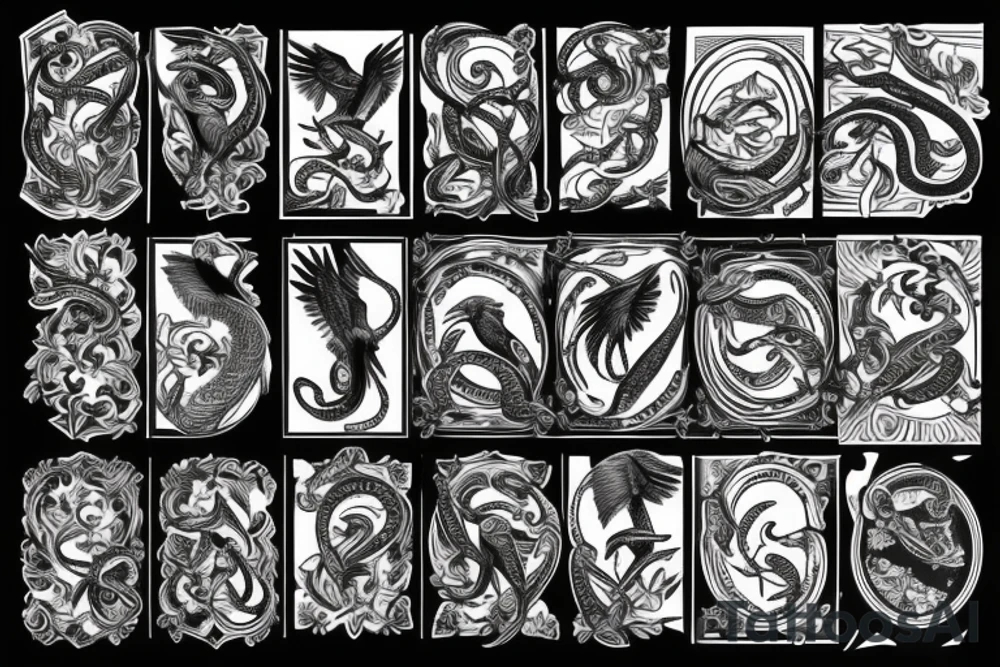 Eagle & snake tattoo idea