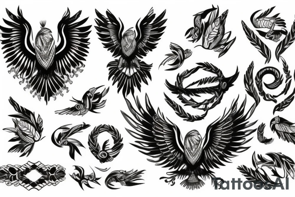 Italian eagle tattoo idea