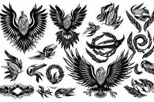Italian eagle tattoo idea