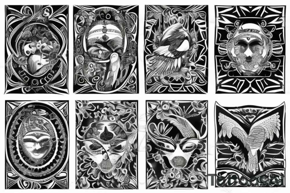 Italian eagle tattoo idea