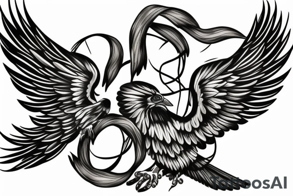 Italian eagle tattoo idea