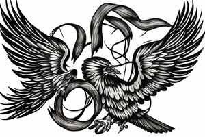 Italian eagle tattoo idea
