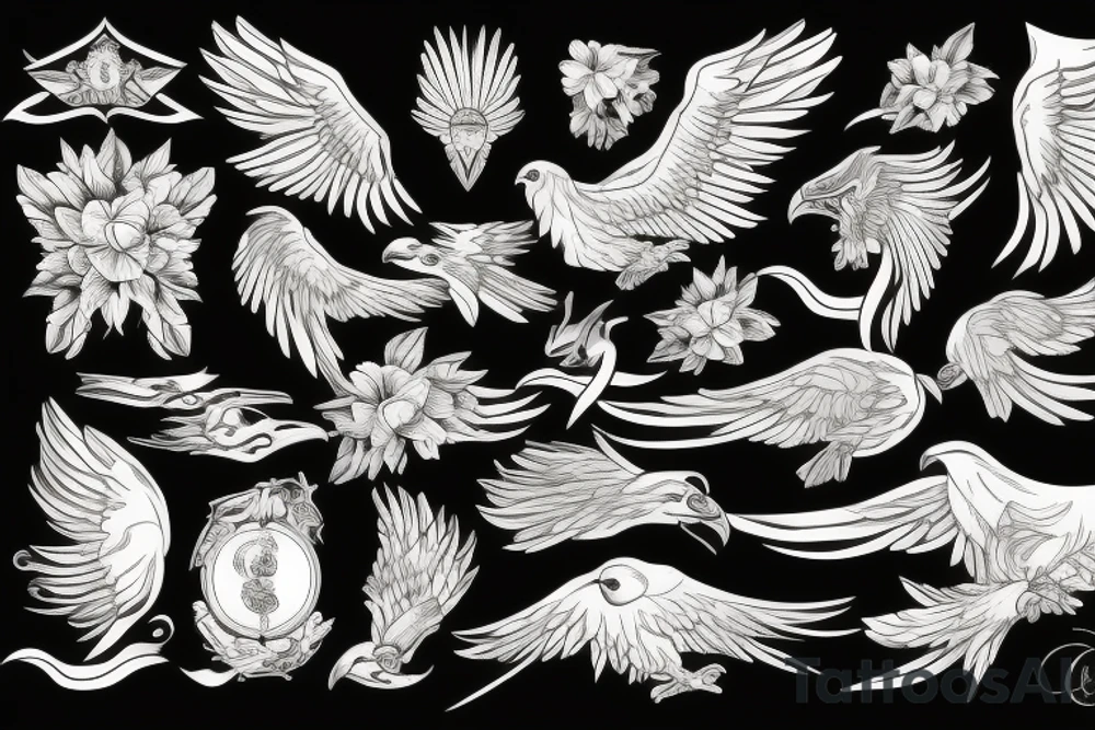 Italian eagle tattoo idea