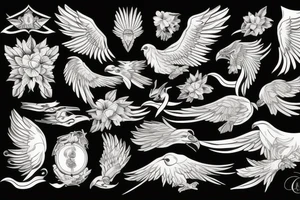 Italian eagle tattoo idea