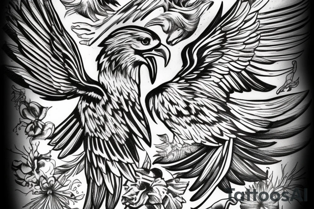 Italian eagle tattoo idea