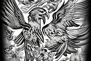 Italian eagle tattoo idea
