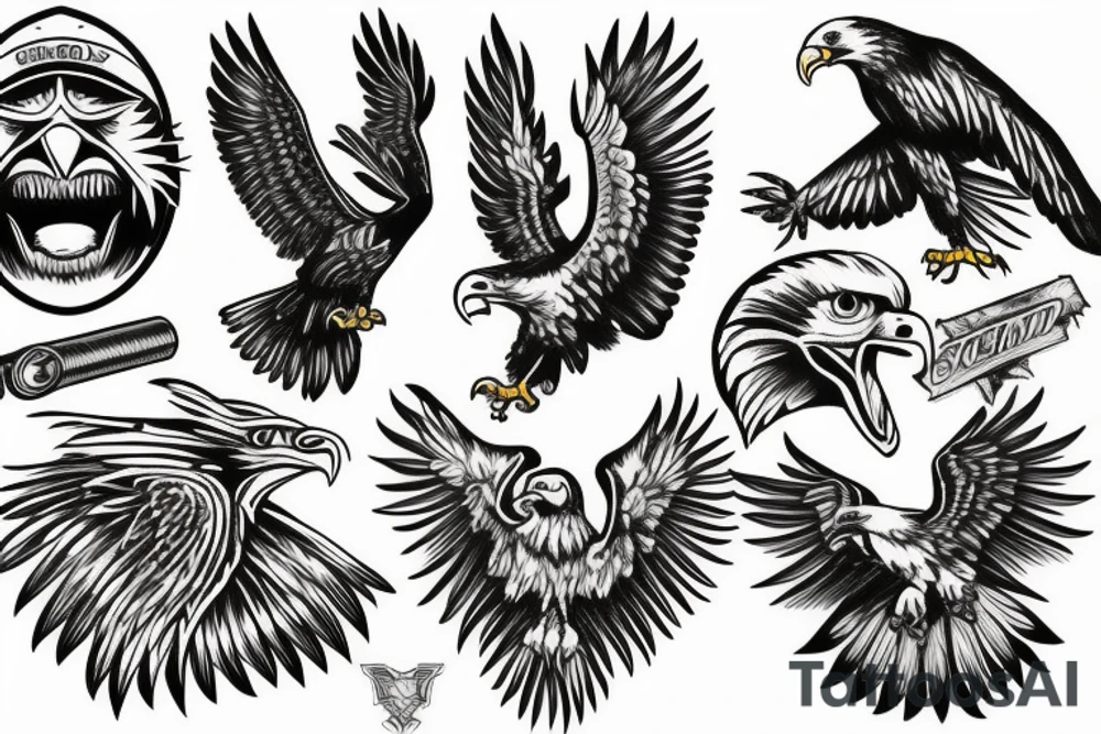 Eagle screaming tattoo idea