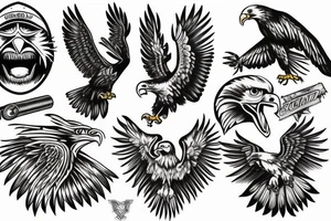 Eagle screaming tattoo idea