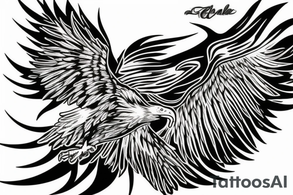 Eagle screaming tattoo idea