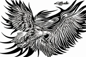 Eagle screaming tattoo idea