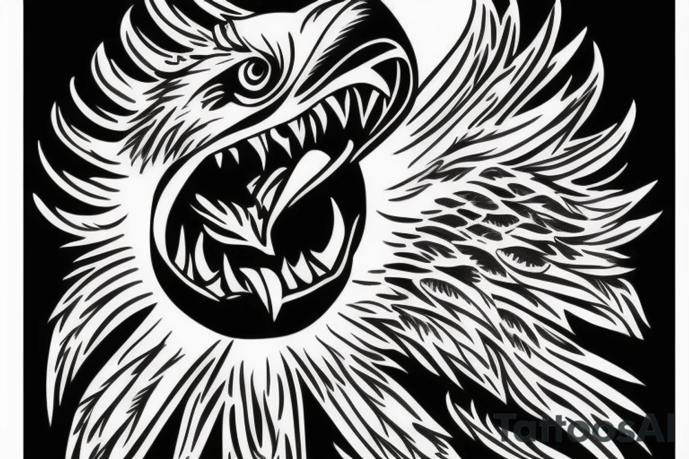 Eagle screaming tattoo idea