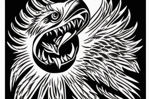 Eagle screaming tattoo idea