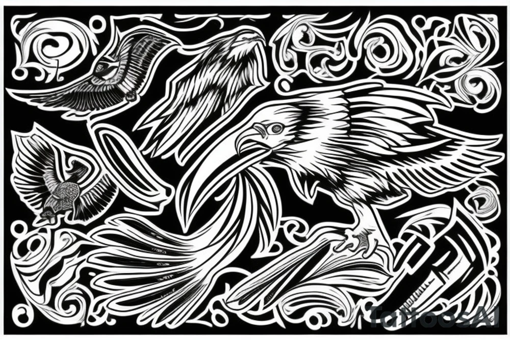 Eagle screaming tattoo idea