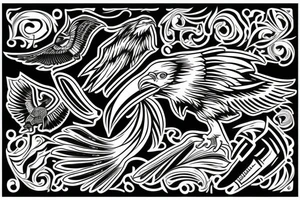 Eagle screaming tattoo idea