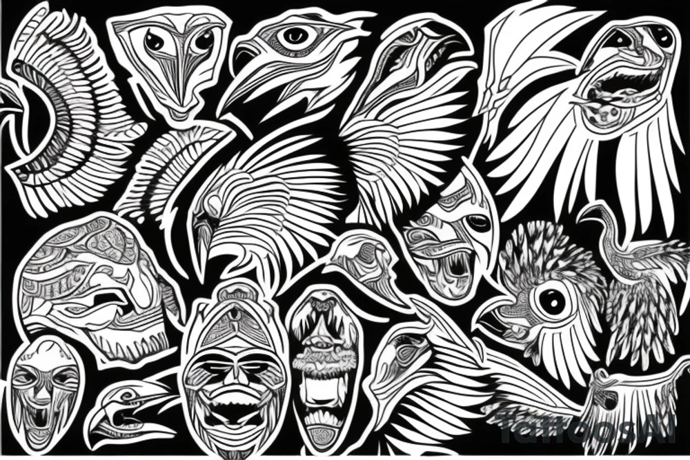 Eagle screaming tattoo idea
